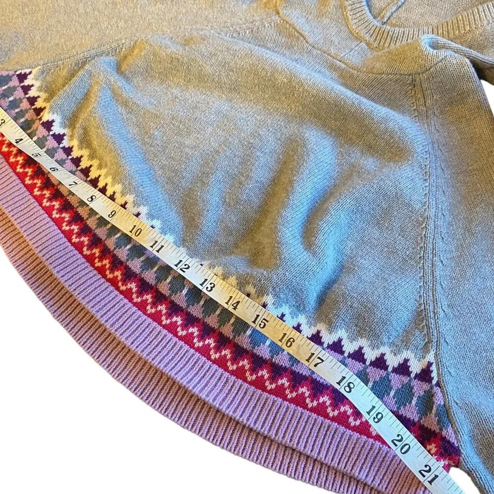 Gymboree Prima Ballerina Gray Purple Pullover Hooded Poncho Sweater Size 3T